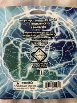 Konami Pokemon TCG Lightning Set Booster 3 Packs 1 Bonus Card 3 151, 1 Chillin - Image 3