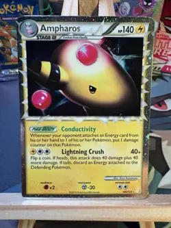 Pokemon TCG Ampharos Prime 105/123 Mysterious Treasures Ultra Rare Holo Card - Image 1