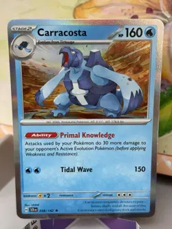 Carracosta - 038/142 Sv07: Stellar Crown Holo Rare Pokemon Card TCG - Image 1