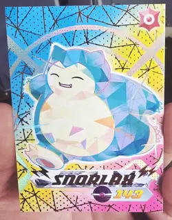 Snorlax Cracked Ice Holo Blue Pokedex Card Limited Edition Flash Box Hit - Image 1