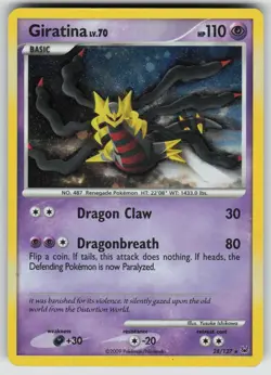 Giratina Lv. 70 (DPPt Platinum) 28/127 Holo Holo Rare Deck Exclusives Pokemon HP - Image 1