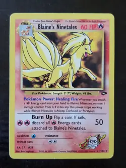 Pokemon Blaine's Ninetales Gym Challenge Unlimited 21/132 - Image 1