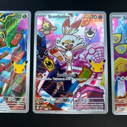 Pokemon First Partner Grookey Scorbunny Sobble Promo 052 053 054 Set Galar NM - Image 4
