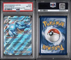(Stamped) 2025 Pokemon TCG Stellar Crown Blastoise Ex 030/142 PSA 8 NM-MT - Image 3