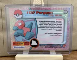 Pokemon Topps Chrome 2000 Card #137 Porygon Holofoil RARE Series 2 - Image 2