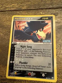 Pokemon TCG Murkrow EX Unseen Forces 30/115 Reverse Holo Rare Stamped HP - Image 1