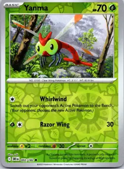 Pokemon TCG - Yanma - Reverse Holo - Destined Rivals - 002/182 - Image 1
