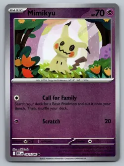 2025 Pokemon Phantasmal Flames Mimikyu 042/094 Reverse Holo - Image 1
