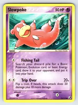 Slowpoke 72/115 2005 EX Unseen Forces Pokemon Card TCG Nintendo Common - VLP - Image 1