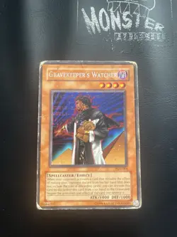 YUGIOH GRAVEKEEPER'S WATCHER RARE PGD-064 PLAYED CONDITION - Image 1