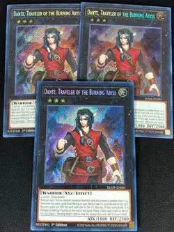 YUGIOH DANTE TRAVELER OF THE BURNING ABYSS BLMR-EN081 1ST SECRET X3 (NM) - Image 1