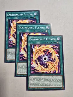 Yugioh! 3x Earthbound Fusion MP25-EN320 Common 1st Ed NM - Image 1