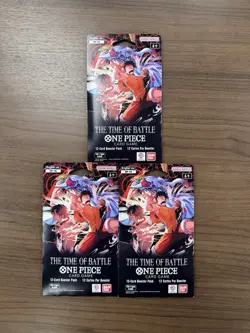 One Piece TCG OP16 The Time of Battle Sleeved Booster Pack - Lot of 3 - Image 1