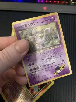 Lot Of 3 Damaged Pokemon Vintage Cards Rocket’s Mewtwo, Zapdos, Entei Promo - Image 3