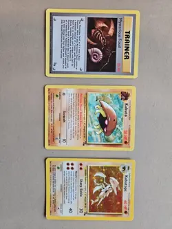 Pokemon Cards - Mysterious Fossil, Kabuto, Kabutops - Image 1