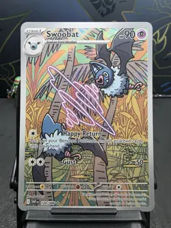 Swoobat 120/086 IR White Flare Alt Art 2025 Pokemon Card - Image 1
