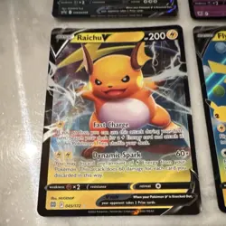 Pokemon V Card Lot Tyranitar V Hisuian Typhlosion V Raichu V Flying Pikachu V NM - Image 3