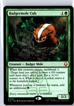 Badgermole Cub 167 Mythic Avatar: The Last Airbender Magic: The Gathering NM - Image 1