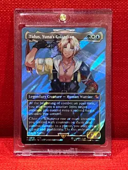MAGIC FINAL FANTASY TIDUS YUNA'S GUARDIAN (SURGE FOIL) BORDERLESS M 213 FIN MTG - Image 1