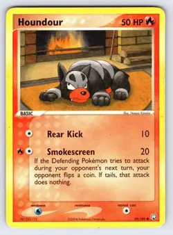 Houndour 59/109 2004 EX Team Rocket Returns Pokemon Card TCG Vintage Common - Mp - Image 1