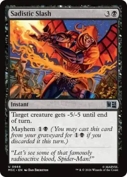 ~ Sadistic Slash ~ NM Foil ~ Commander: Marvel Super Heroes ~ MTG ~ - Image 1