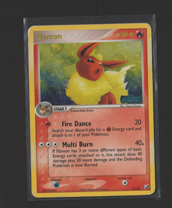 2005 Pokemon EX Unseen Forces Flareon 5/115 REVERSE Holo Foil Rare Stamped - Image 1