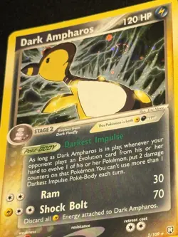 Dark Ampharos Pokemon EX Team Rocket Returns Holo Rare LP/NM - 2/109 - Image 4
