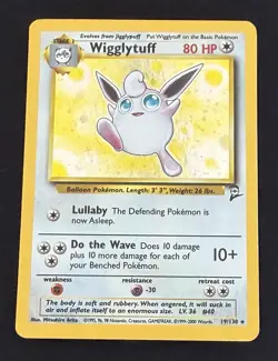 Wigglytuff Pokemon Base Set 2 19/130 Holo Rare Pokemon TCG WOTC LP - Image 1