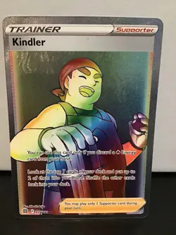 Kindler 179/172 Secret Rare Pokemon Brilliant Stars Rainbow Holo - Image 1