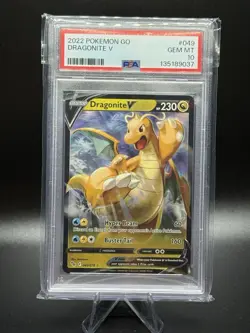 Dragonite V #049 Pokemon GO TCG 2022 Rare Holo GEM MT PSA 10 - Image 1
