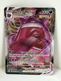 ☠☠ Pokemon Gengar VMAX 157/264 Swsh08: Fusion Strike Holo - Image 1