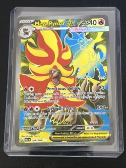 Pokemon Mega Pyroar ex 99/86 Full Art Double Ultra Rare Chaos Rising ME04 - Image 1