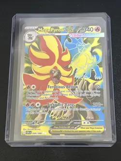 Pokemon Mega Pyroar ex 99/86 Full Art Double Ultra Rare Chaos Rising ME04 - Image 3