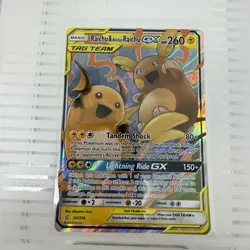 Pokemon TCG Raichu Alolan Raichu Tag Team GX 54/236 Unified Minds NM Condition - Image 1
