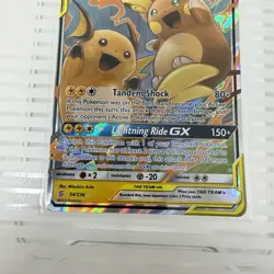 Pokemon TCG Raichu Alolan Raichu Tag Team GX 54/236 Unified Minds NM Condition - Image 3