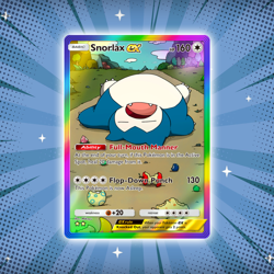 Snorlax ex #91 Rainbow Rare Pokemon TCG Pocket Eevee Grove Holo Card - Image 1