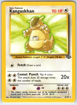Kangaskhan 21/64 Rare Jungle Pokemon Unlimited Lightly Played - Image 1
