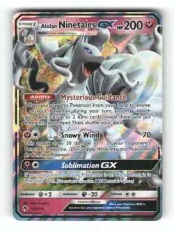Alolan Ninetales GX - 132/214 - Lost Thunder - Pokemon - GX Rare - Holo NM - Image 1