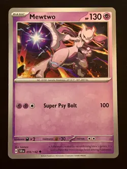Mewtwo #059/142 Uncommon SV07: Stellar Crown Pokemon TCG Near Mint - Image 1