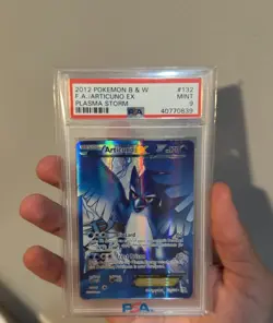 2013 POKEMON B&W PLASMA STORM #132 FULL ART/ARTICUNO EX PSA 9 LOW POP - Image 1