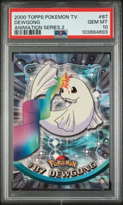 2000 TOPPS POKEMON TV ANIMATION SERIES 2 #87 DEWGONG PSA 10 - Image 1
