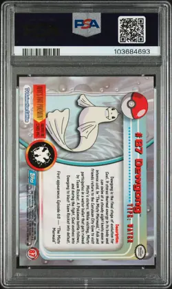 2000 TOPPS POKEMON TV ANIMATION SERIES 2 #87 DEWGONG PSA 10 - Image 2