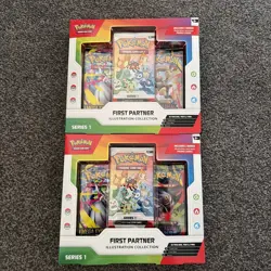 2 x Pokemon TCG: First Partner Illustration Collection Series 1 - Image 1