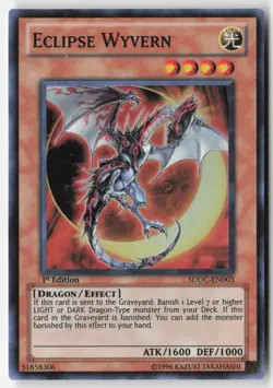 Yugioh - Eclipse Wyvern SDDC-EN003 1st Edition - Super Rare - Image 1