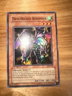 YU-GI-OH TWIN-HEADED BEHEMOTH LOD-063 1ST ED PACK FRESH MINT - Image 1