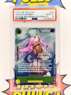 Jewelry Bonney 2025 One Piece English Offline Regionals Finalist S2 PSA 10 P-085 - Image 1