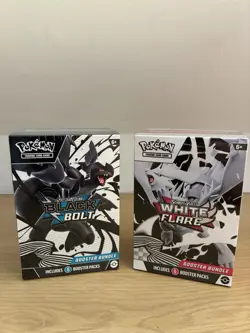 Pokemon Black Bolt and White Flare Booster Bundle Set of 2 FACTORY SEALED NEW - Image 1