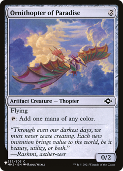 Ornithopter of Paradise (REGULAR) x1 - MTG The List PLST #MH2-232 - Image 1