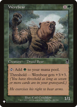 Werebear (REGULAR) x1 - MTG The List PLST #ODY-282 - Image 1