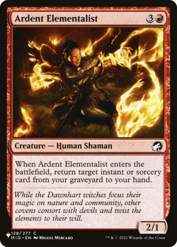 Ardent Elementalist (REGULAR) x1 - MTG The List PLST #MID-128 - Image 1